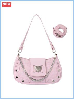 Mini Patent Leather Shoulder Bag Small Clutch Purse Y2K Gothic Handbag
